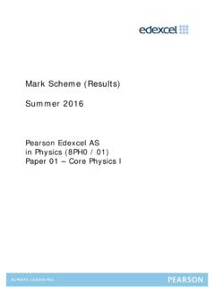 Mark Scheme (Results) Summer 2016 - Edexcel