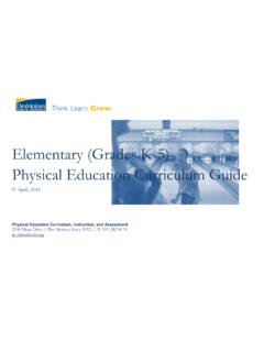 Elementary (Grades K-5) Physical Education Curriculum Guide
