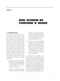 REPAIR, RESTORATION AND STRENGTHENING OF BUILDINGS …