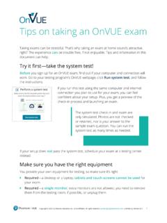 Tips on Taking an OnVUE Exam - docs.nesinc.com