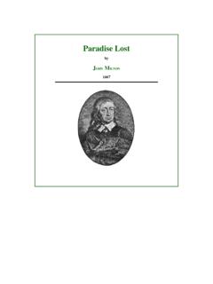 Milton: Paradise Lost - University of Virginia
