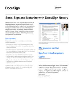 Send, Sign and Notarize with DocuSign Notary