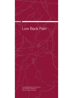 Low Back Pain fact sheet - National Institute of ...