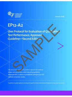 EP12-A2: User Protocol for Evaluation of Qualitative Test ...