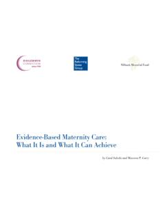 Evidence-Based Maternity Care: What it is and What it can ...
