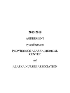 AGREEMENT by and between PROVIDENCE ALASKA …