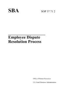 Employee Dispute Resolution Process