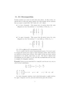 11. LU Decomposition - University of California, Davis