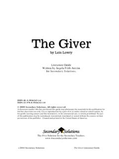 The Giver Final - Ms. Asaro's Middle School Language Arts ...