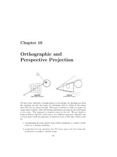 Orthographic and Perspective Projection