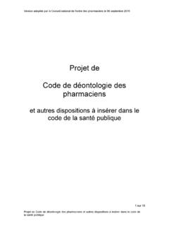 Code de d&#233;ontologie - ordre.pharmacien.fr