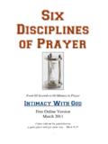 Six Disciplines of Prayer