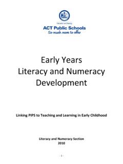 Early Years Literacy and Numeracy Development