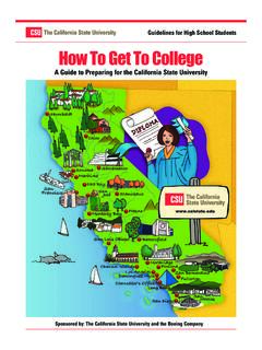 How To Get To College - California State University