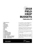 2018 FIELD CROP BUDGETS - Ministry of Agriculture, Food ...