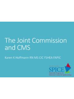 CMS and Joint Commission - Education to prevent and ...