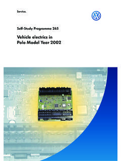 Vehicle electrics in Polo Model Year 2002 - …