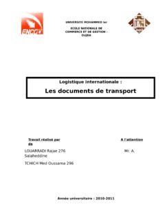 Les documents de transport