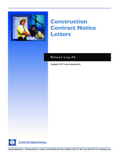 Richard J. Long, P.E. - Construction Claims Consultants