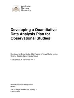 Developing a Quantitative Data Analysis Plan