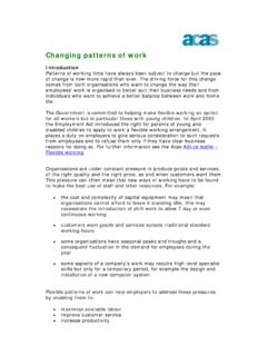 Changing patterns of work - Acas