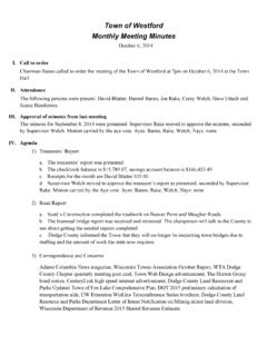 Town of Westford Monthly Meeting Minutes