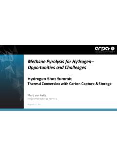 Methane Pyrolysis for Hydrogen– Opportunities and Challenges