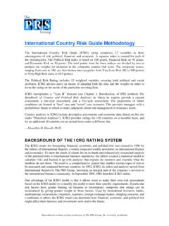 International Country Risk Guide Methodology