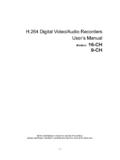 H.264 Digital Video/Audio Recorders User’s Manual