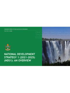 NATIONAL DEVELOPMENT STRATEGY 1 (2021-2025) (NDS1): …