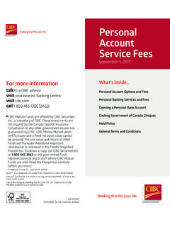 Personal Account Service Fees - Personal Banking