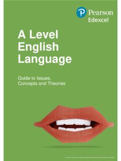 A Level English Language - Pearson qualifications