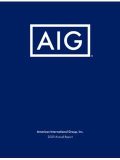 American International Group, Inc. 2020 Annual Report - AIG