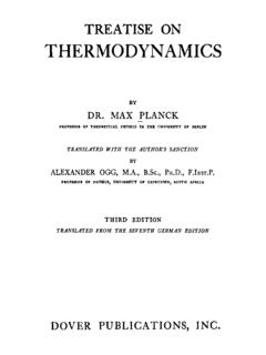 Treatise on thermodynamics. 3rd edn. English translated by ...