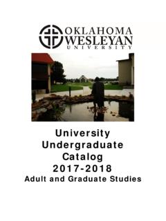 University Undergraduate Catalog 2017-2018