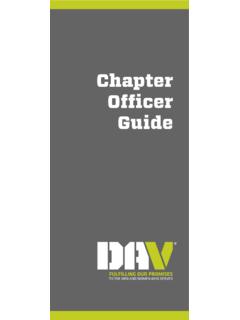 Chapter Officer Guide - Disabled American Veterans