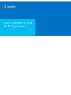 Azure Onboarding Guide for IT Organizations