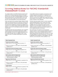 Scoring Instructions for NICHQ Vanderbilt Assessment Scales