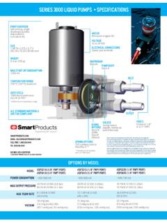 SERIES 3000 LIQUID PUMPS •SPECIFICATIONS - Smart Products