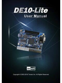 DE10-Lite 1 www.terasic.com November 21, 2016 - Intel