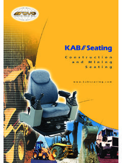 Construction and Mining Seating