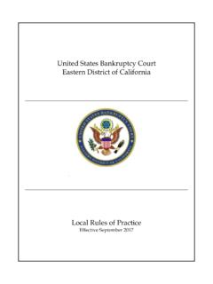 United States Bankruptcy Court Eastern District of …