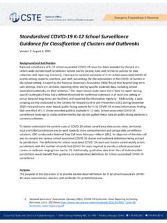 Standardized COVID-19 K-12 School Surveillance Guidance ...