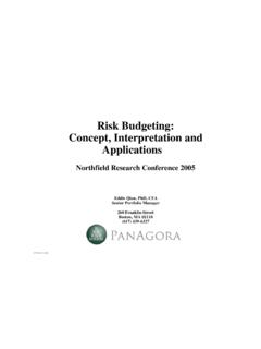Risk Budgeting: Concept, Interpretation and …