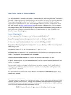 Discussion Guide for God’s Not Dead - Answers in Genesis