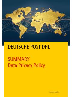 DEUTSCHE POST DHL SUMMARY D Privacy Policy Deutsche …