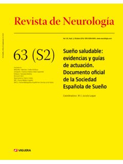 Revista de Neurolog&#237;a - SES Sociedad Espa&#241;ola de Sue&#241;o