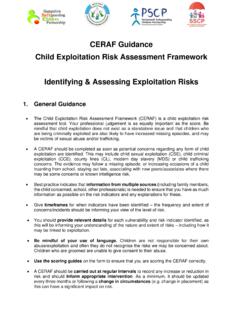 CERAF Guidance Child Exploitation Risk Assessment ...