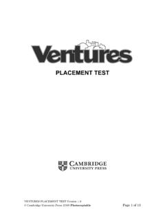 PLACEMENT TEST - Weebly