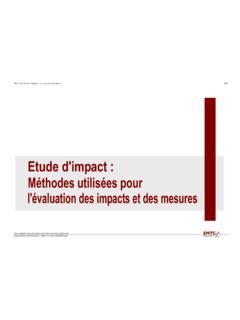 ETUDE D’IMPACT : METHODES UTILISEES POUR …